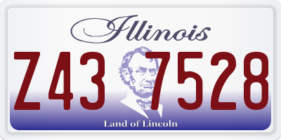 IL license plate Z437528