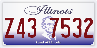IL license plate Z437532