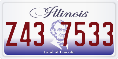 IL license plate Z437533