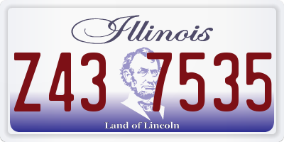 IL license plate Z437535