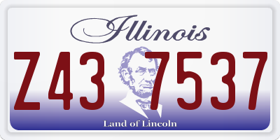 IL license plate Z437537