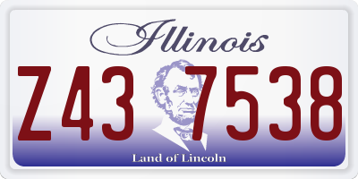 IL license plate Z437538