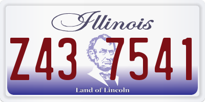 IL license plate Z437541