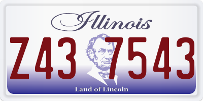 IL license plate Z437543