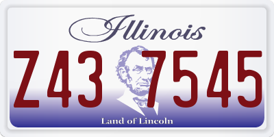 IL license plate Z437545