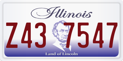 IL license plate Z437547