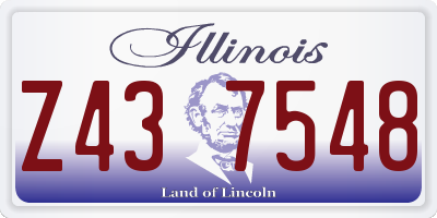 IL license plate Z437548