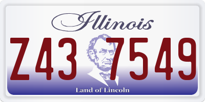 IL license plate Z437549