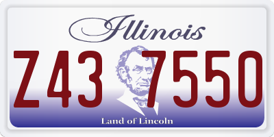 IL license plate Z437550