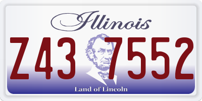 IL license plate Z437552