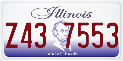 IL license plate Z437553