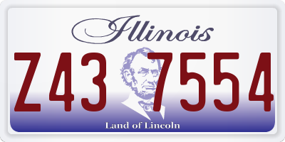 IL license plate Z437554