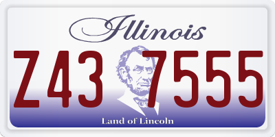IL license plate Z437555