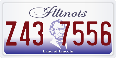 IL license plate Z437556