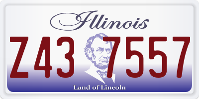 IL license plate Z437557