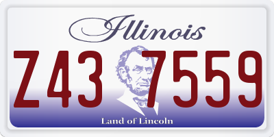 IL license plate Z437559