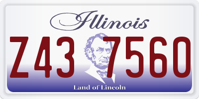IL license plate Z437560