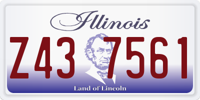 IL license plate Z437561