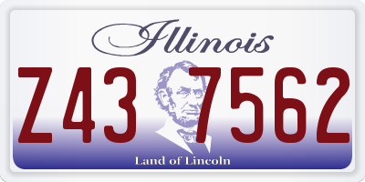IL license plate Z437562