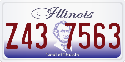 IL license plate Z437563