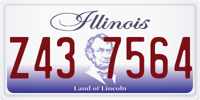 IL license plate Z437564