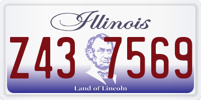 IL license plate Z437569