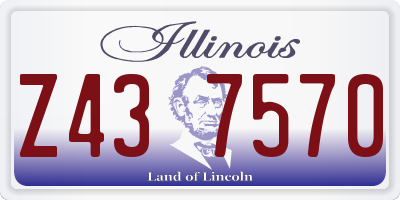 IL license plate Z437570