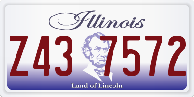 IL license plate Z437572