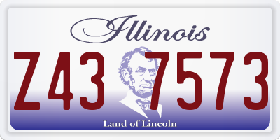 IL license plate Z437573