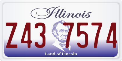 IL license plate Z437574