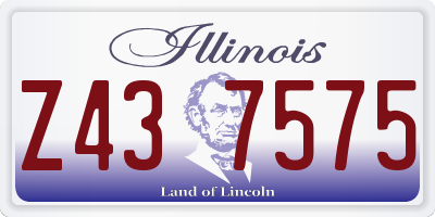 IL license plate Z437575