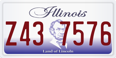 IL license plate Z437576