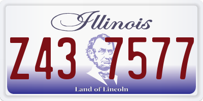 IL license plate Z437577