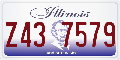 IL license plate Z437579