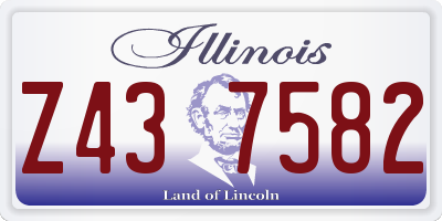 IL license plate Z437582