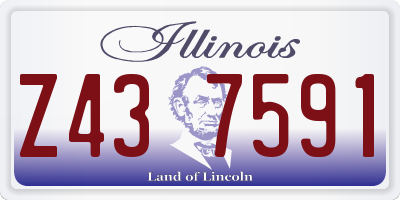 IL license plate Z437591