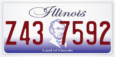 IL license plate Z437592