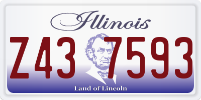 IL license plate Z437593