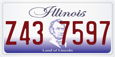 IL license plate Z437597