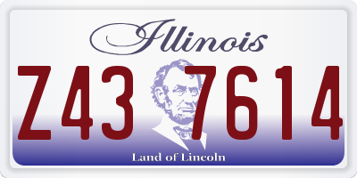 IL license plate Z437614