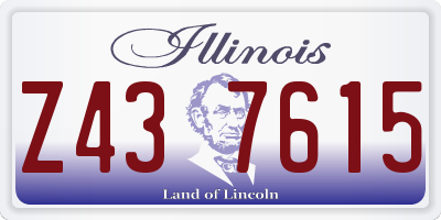 IL license plate Z437615