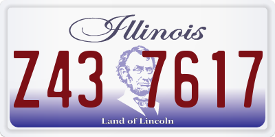 IL license plate Z437617