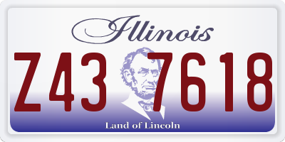 IL license plate Z437618