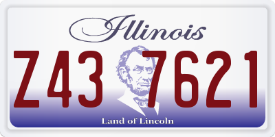 IL license plate Z437621