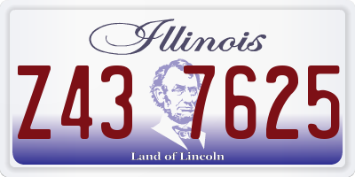 IL license plate Z437625