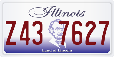 IL license plate Z437627