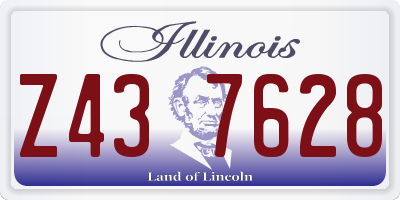 IL license plate Z437628
