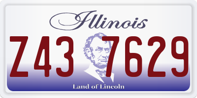 IL license plate Z437629