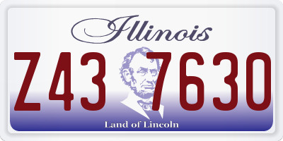 IL license plate Z437630