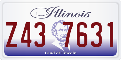 IL license plate Z437631